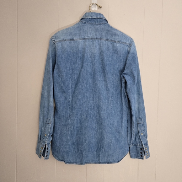 G-star Men's Denim Button Up Shirt Pearl Snap Blue Style# 3301 Slim M - Picture 4 of 12